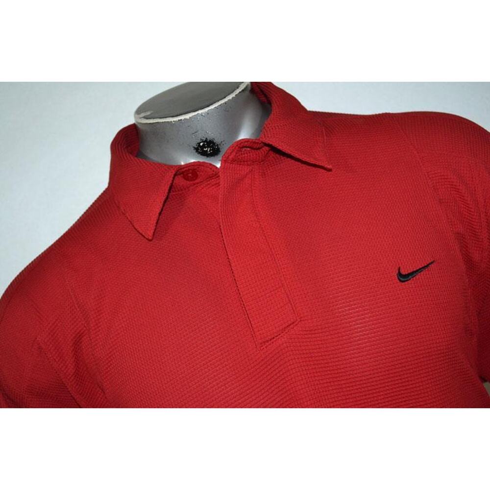 18269 Nike Golf Polo Shirt Performance Red Polyester Size 2XL Mens - Picture 4 of 8